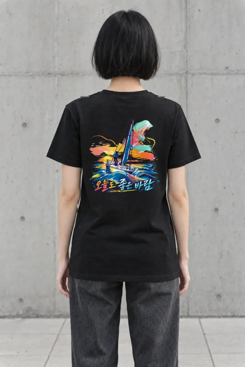 "Good Wind Today" Heavyweight Unisex Crewneck T-shirt