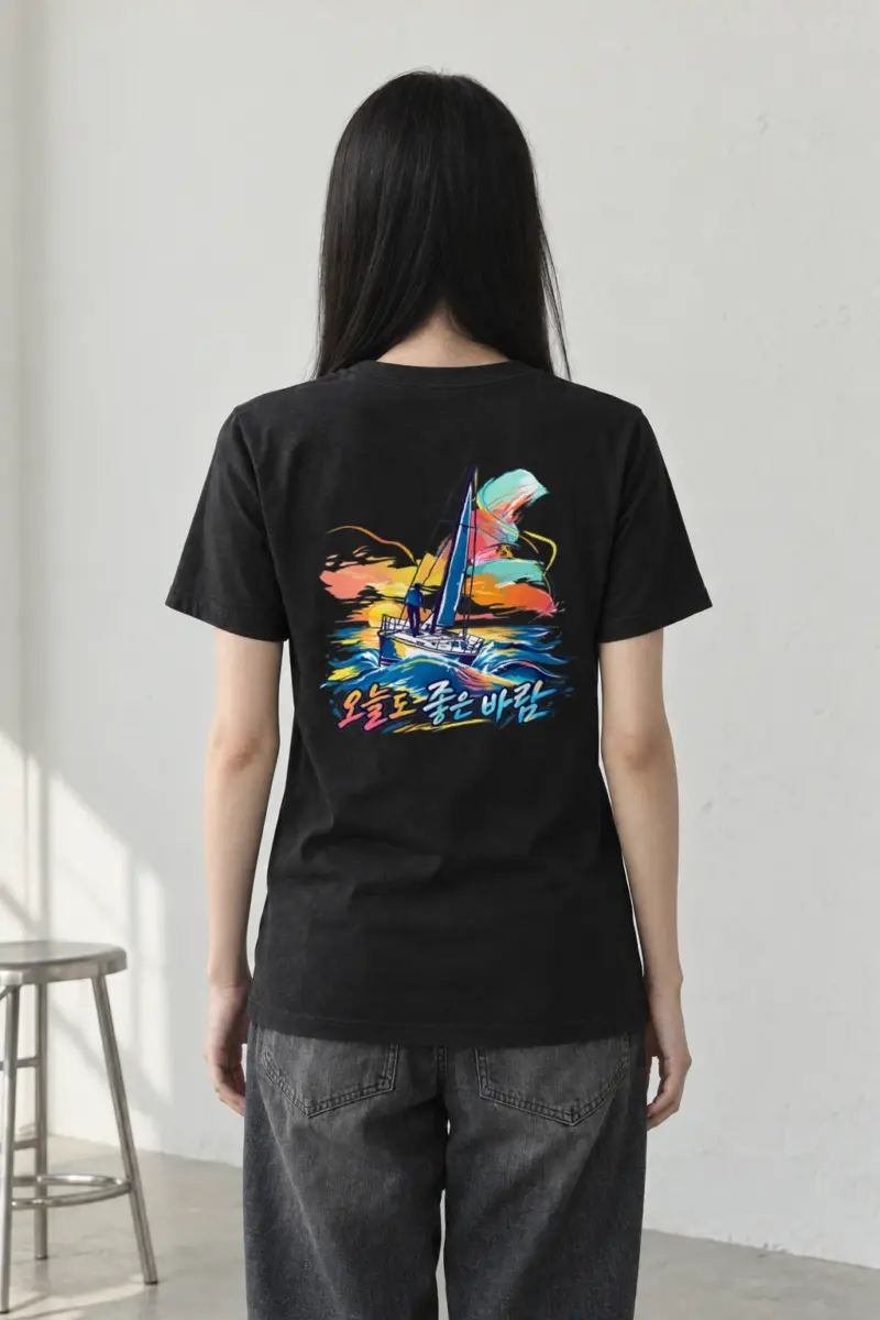"Good Wind Today" Heavyweight Unisex Crewneck T-shirt