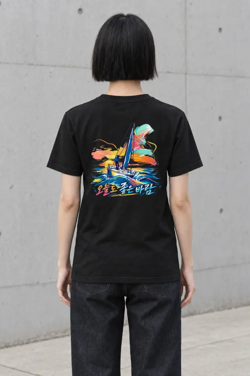 "Good Wind Today" Heavyweight Unisex Crewneck T-shirt | Gildan 5000