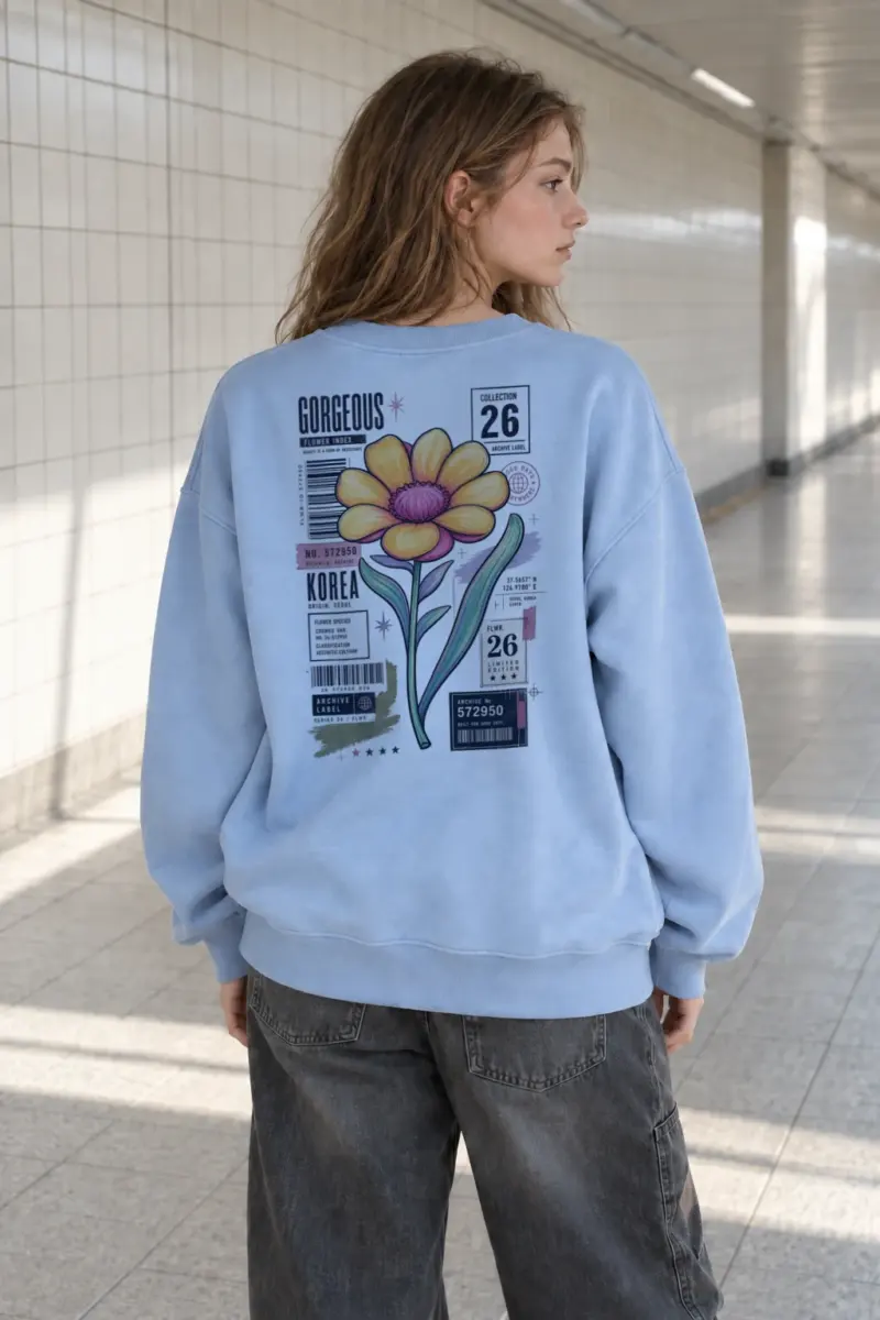 “Gorgeous Flower Index” Heavy Blend Unisex Crewneck Sweatshirt | Gildan 18000