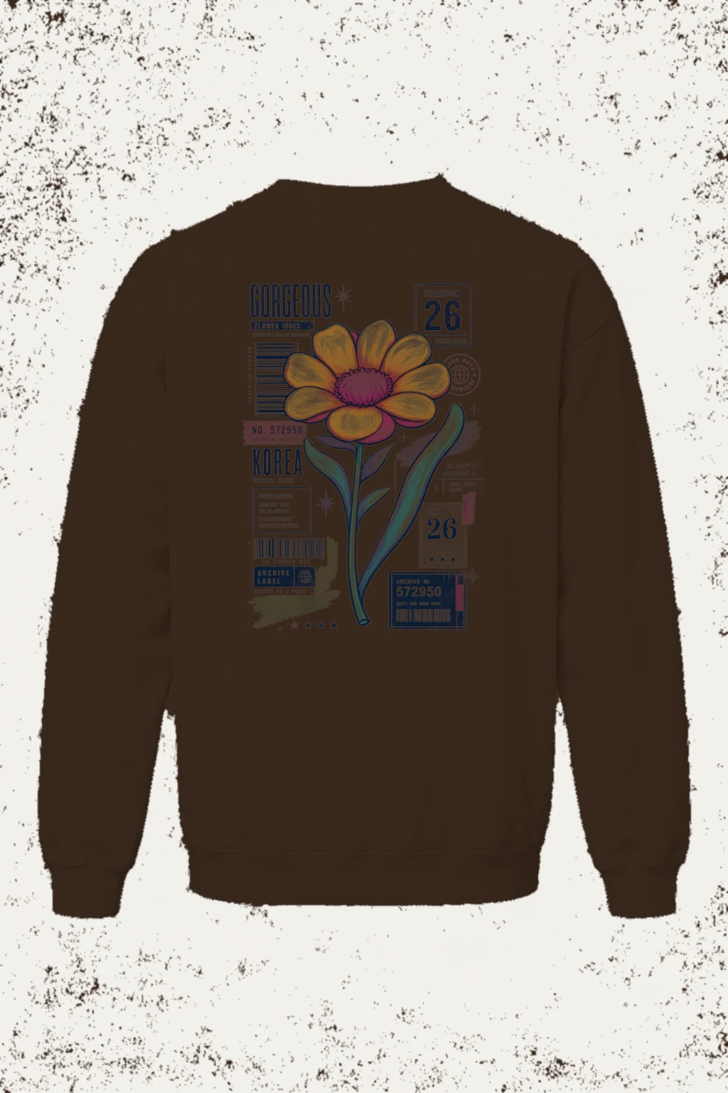 "Gorgeous Flower Index" Heavy Blend Unisex Crewneck Sweatshirt | Gildan 18000