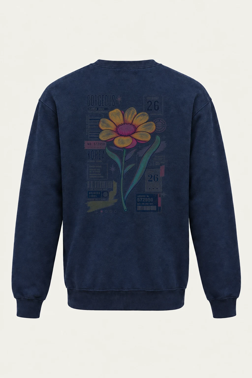 "Gorgeous Flower Index" Heavy Blend Unisex Crewneck Sweatshirt | Gildan 18000