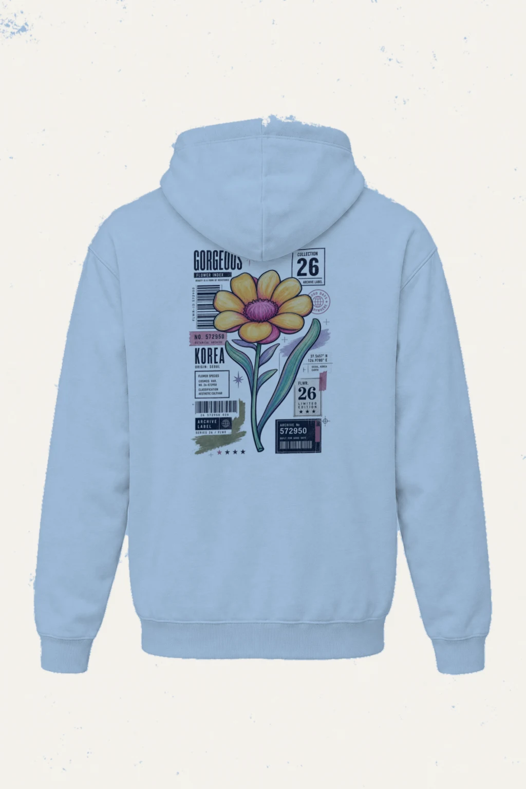 "Gorgeous Flower Index" Heavy Blend Unisex Pullover Hoodie | Gildan 18500
