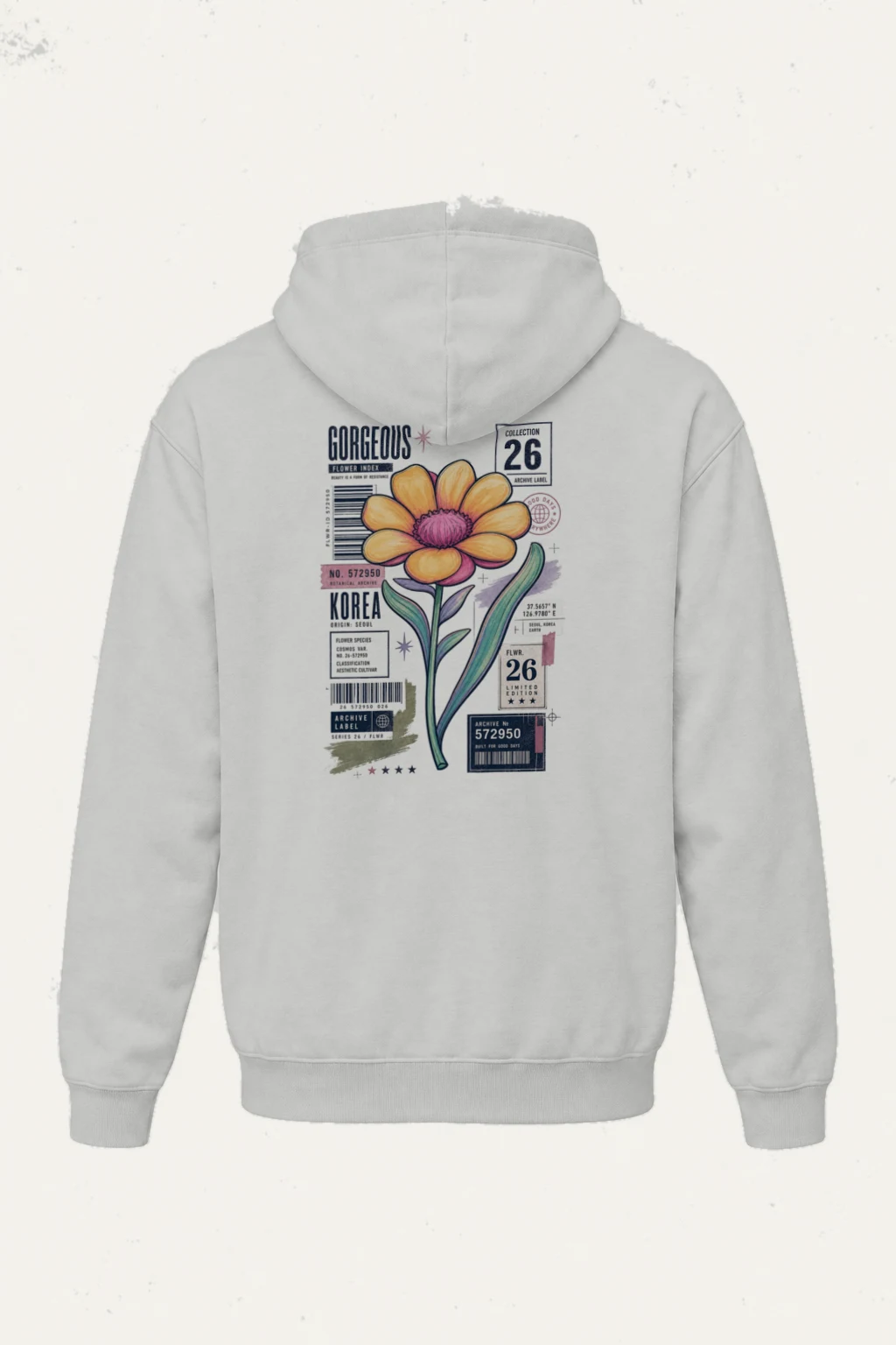 "Gorgeous Flower Index" Heavy Blend Unisex Pullover Hoodie | Gildan 18500