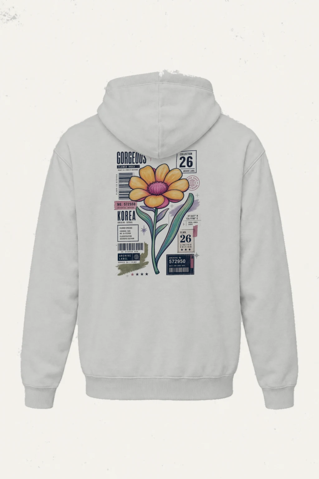 "Gorgeous Flower Index" Heavy Blend Unisex Pullover Hoodie | Gildan 18500