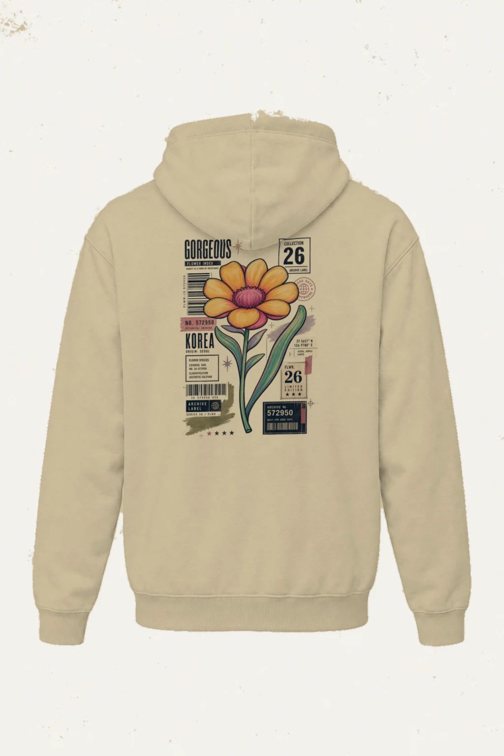 "Gorgeous Flower Index" Heavy Blend Unisex Pullover Hoodie | Gildan 18500