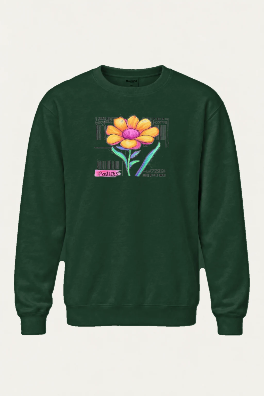"Gorgeous Korea Bloom" Heavy Blend Unisex Crewneck Sweatshirt | Gildan 18000