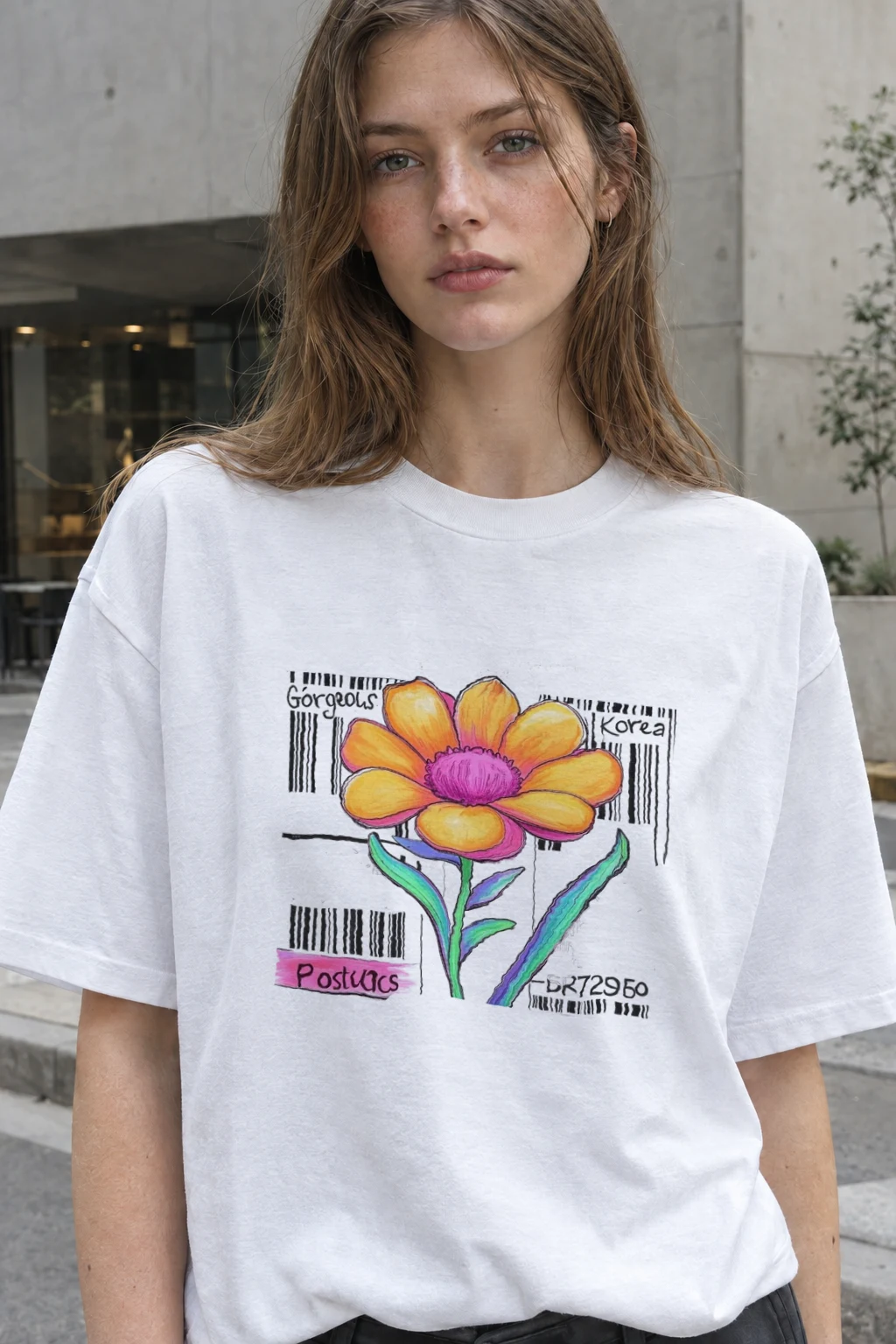 "Gorgeous Korea Bloom" Heavyweight Unisex Crewneck T-shirt | Gildan 5000