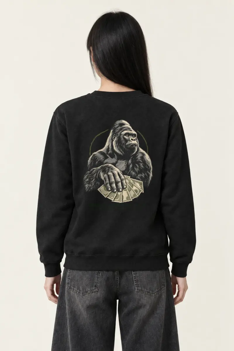 "Gorilla Cash Fan" Heavy Blend Unisex Crewneck Sweatshirt