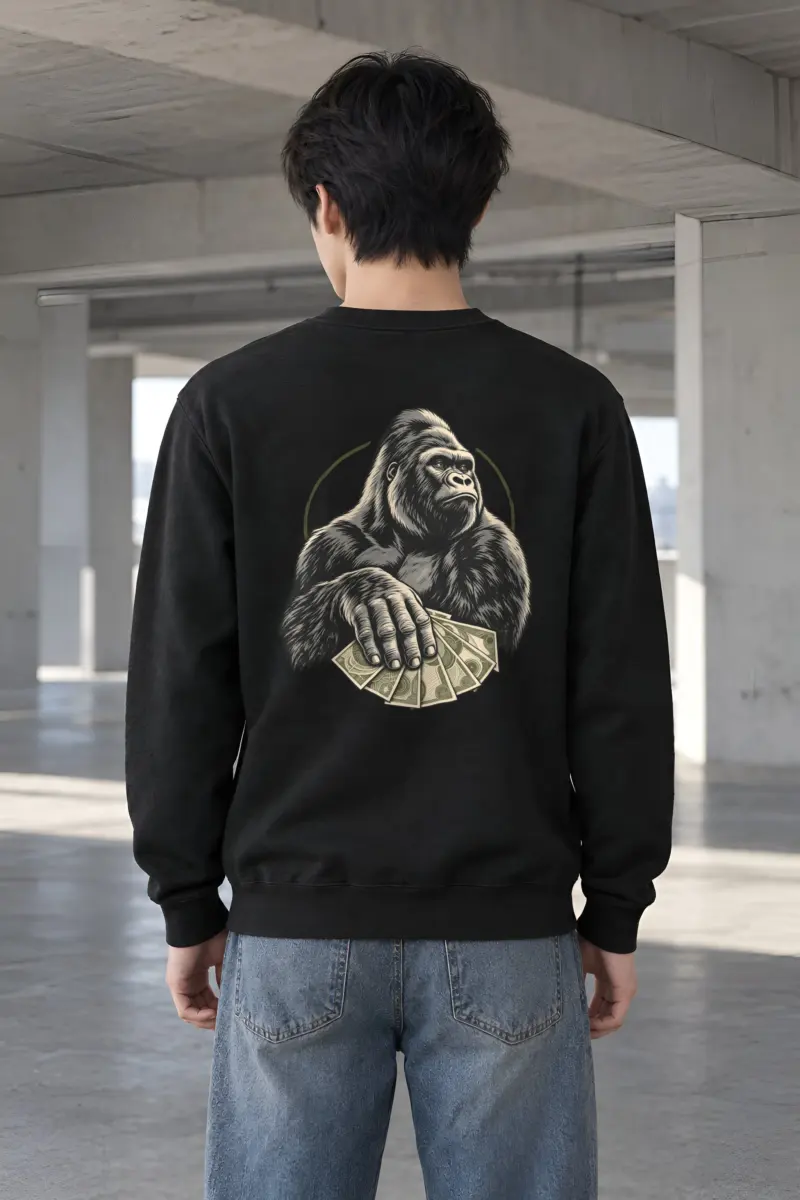 "Gorilla Cash Fan" Heavy Blend Unisex Crewneck Sweatshirt
