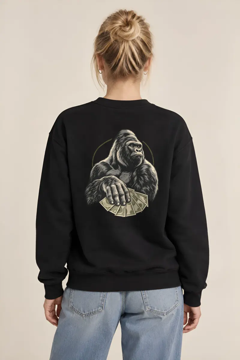 "Gorilla Cash Fan" Heavy Blend Unisex Crewneck Sweatshirt