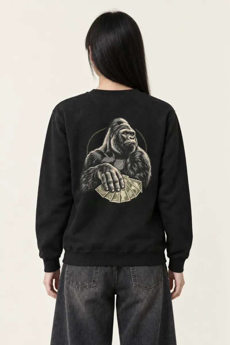 "Gorilla Cash Fan" Heavy Blend Unisex Crewneck Sweatshirt