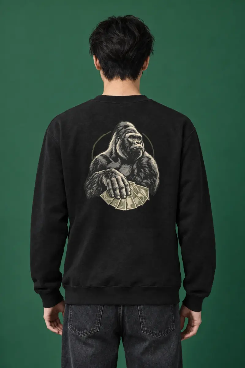 "Gorilla Cash Fan" Heavy Blend Unisex Crewneck Sweatshirt