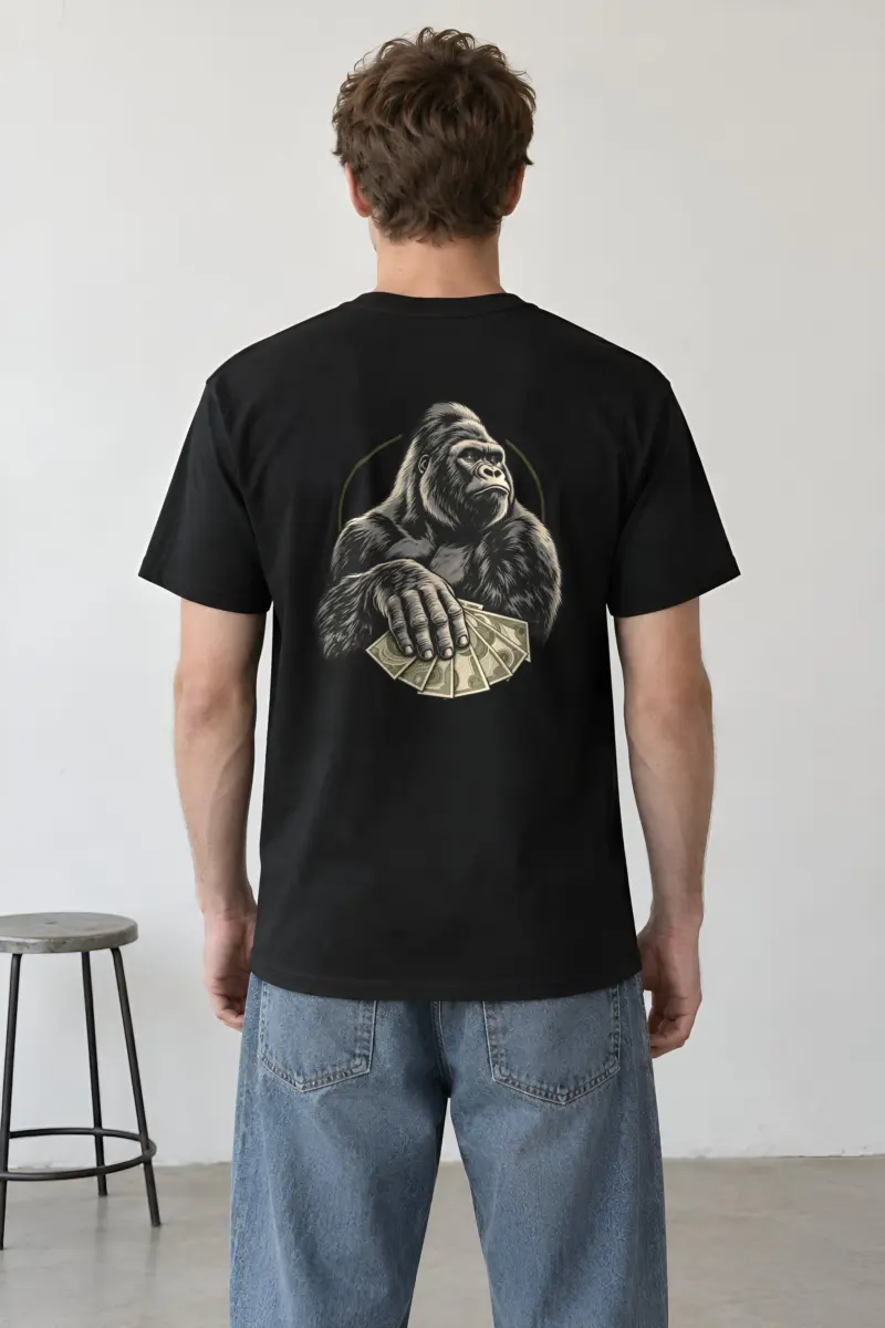 "Gorilla Cash Fan" Heavyweight Unisex Crewneck T-shirt