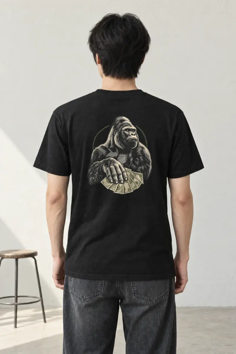 "Gorilla Cash Fan" Heavyweight Unisex Crewneck T-shirt