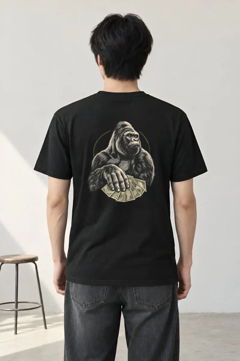 "Gorilla Cash Fan" Heavyweight Unisex Crewneck T-shirt