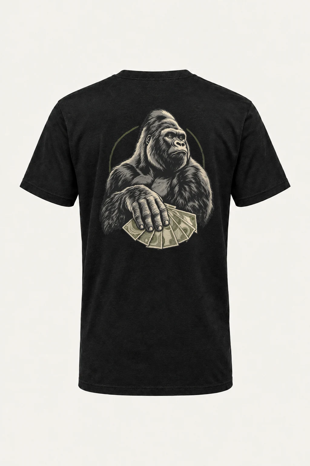 "Gorilla Cash Fan" Heavyweight Unisex Crewneck T-shirt | Gildan 5000