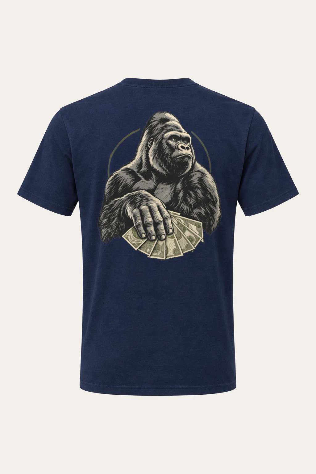 "Gorilla Cash Fan" Heavyweight Unisex Crewneck T-shirt | Gildan 5000