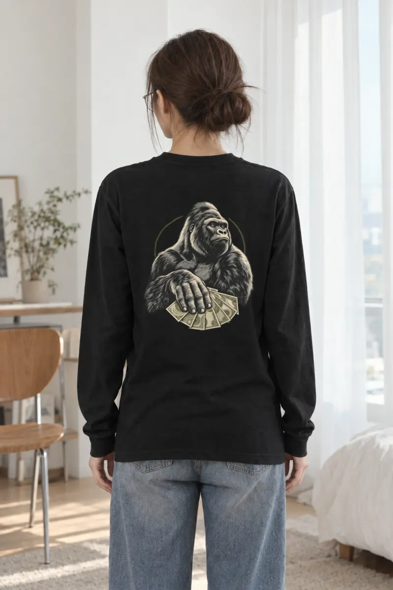 "Gorilla Cash Fan" Unisex Longsleeve T-shirt