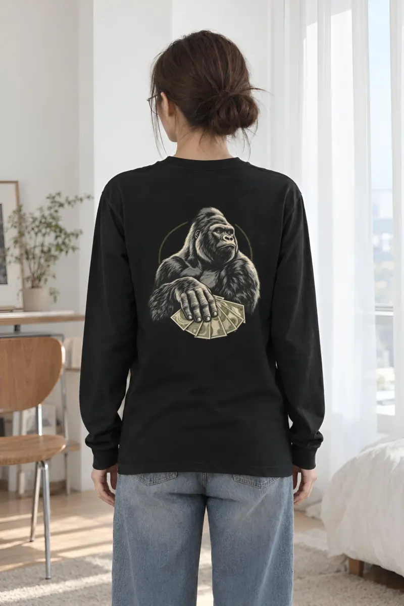 "Gorilla Cash Fan" Unisex Longsleeve T-shirt
