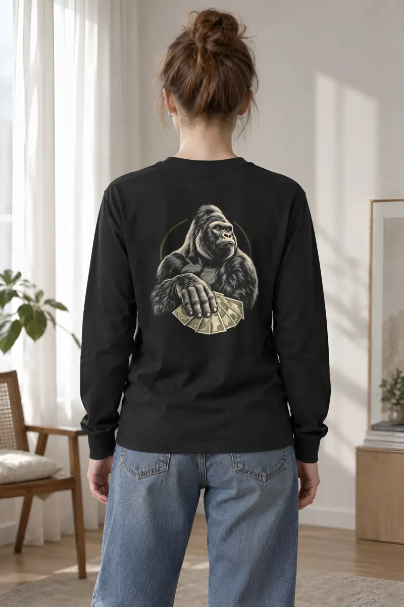 "Gorilla Cash Fan" Unisex Longsleeve T-shirt