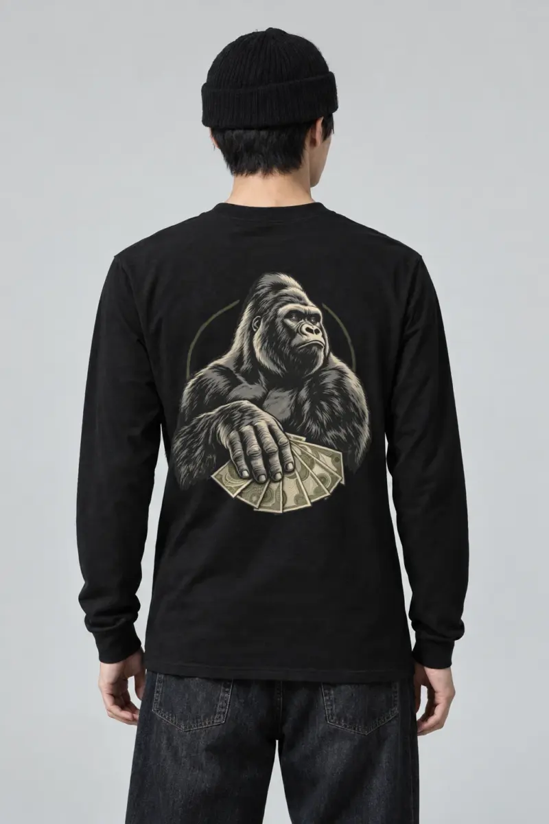 "Gorilla Cash Fan" Unisex Longsleeve T-shirt | Gildan 2400