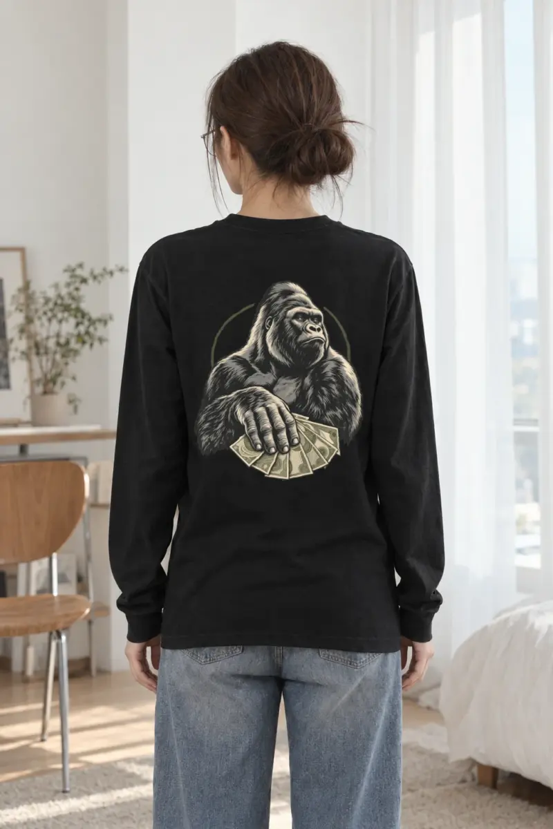 "Gorilla Cash Fan" Unisex Longsleeve T-shirt