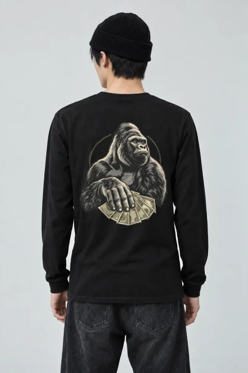 "Gorilla Cash Fan" Unisex Longsleeve T-shirt