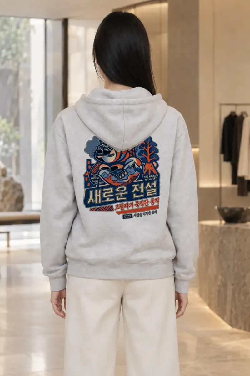 "Gorilla Mountain City" Heavy Blend Unisex Pullover Hoodie | Gildan 18500