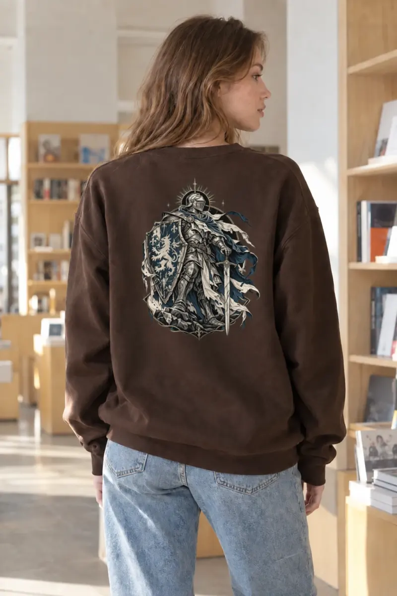 "Gothic Knight Crest" Heavy Blend Unisex Crewneck Sweatshirt | Gildan 18000