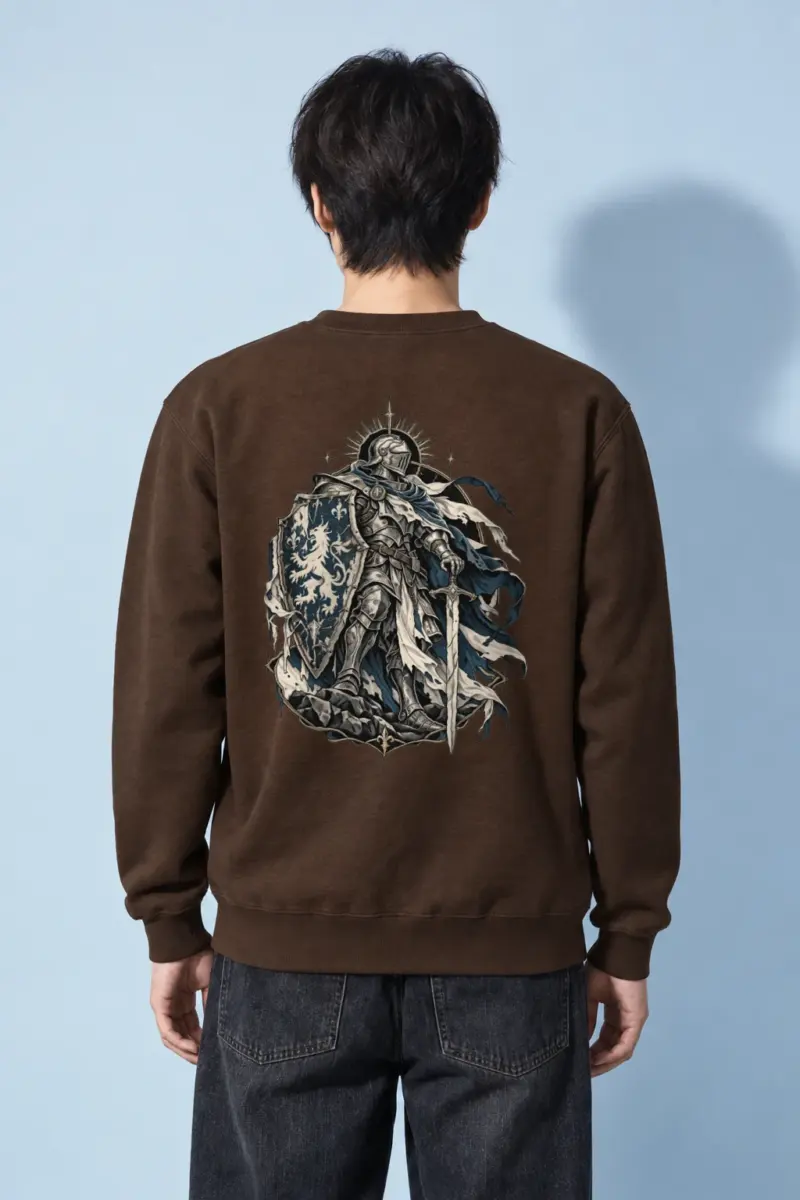 "Gothic Knight Crest" Heavy Blend Unisex Crewneck Sweatshirt | Gildan 18000