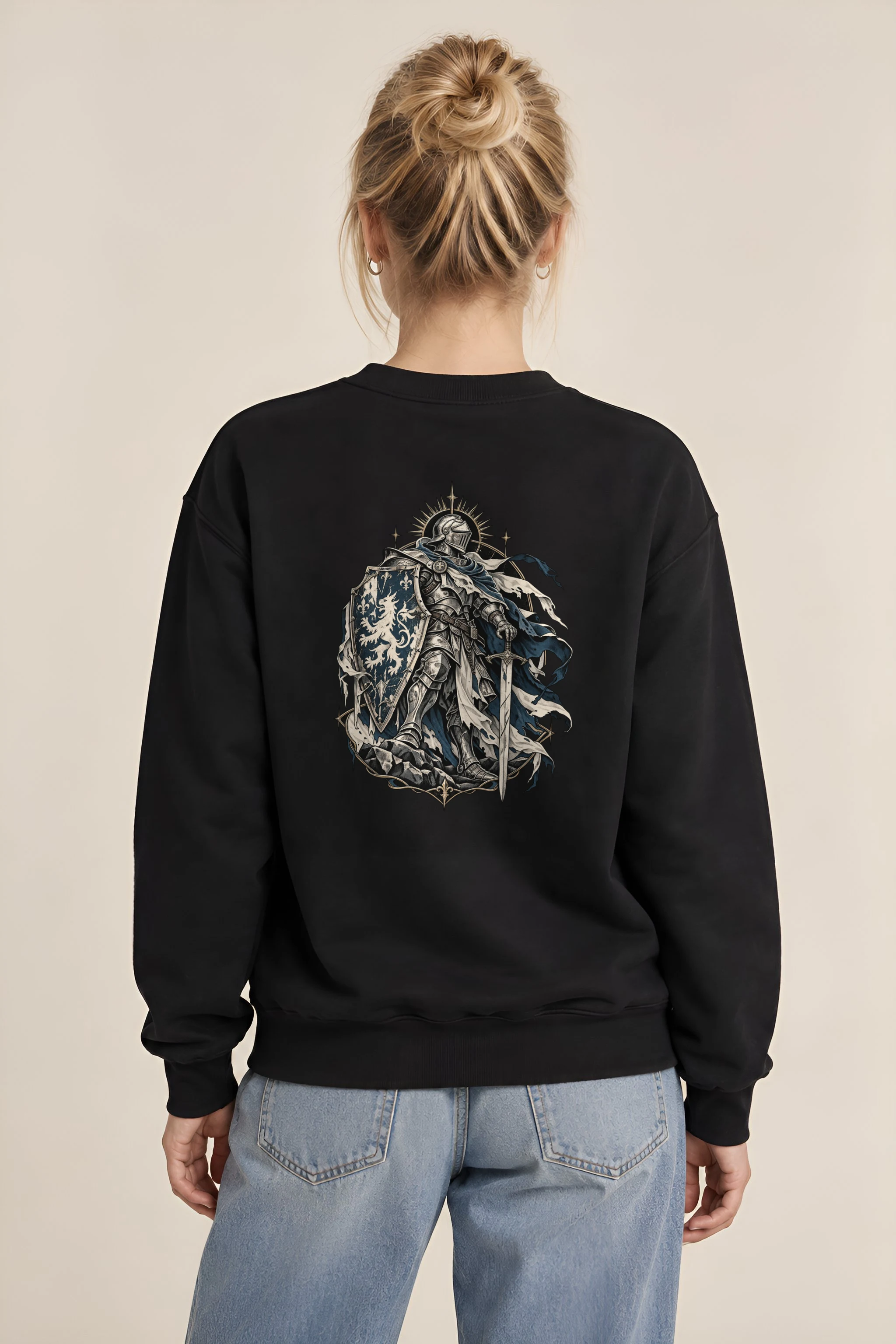 "Gothic Knight Crest" 1 Crewneck Sweatshirt