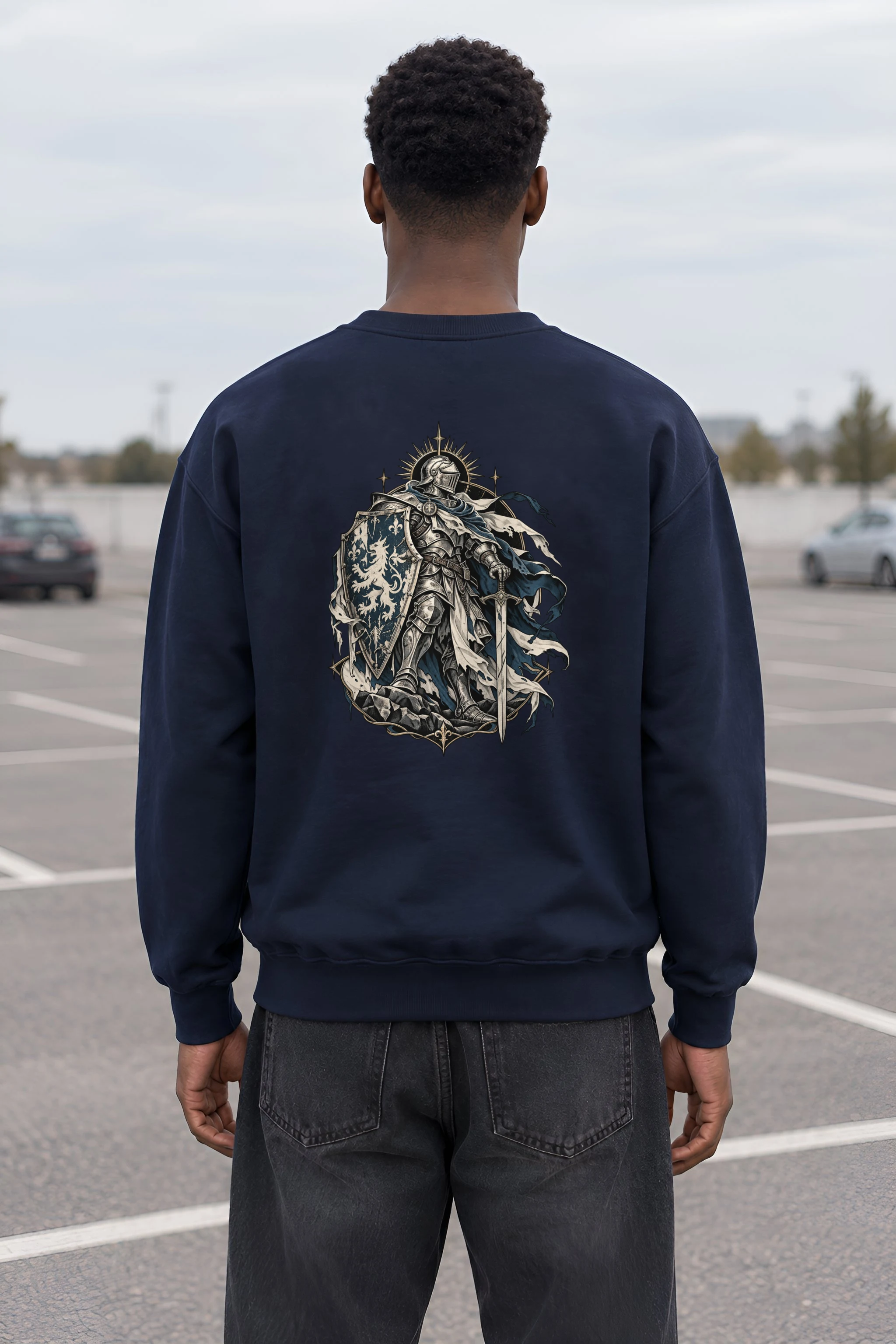 "Gothic Knight Crest" 1 Crewneck Sweatshirt