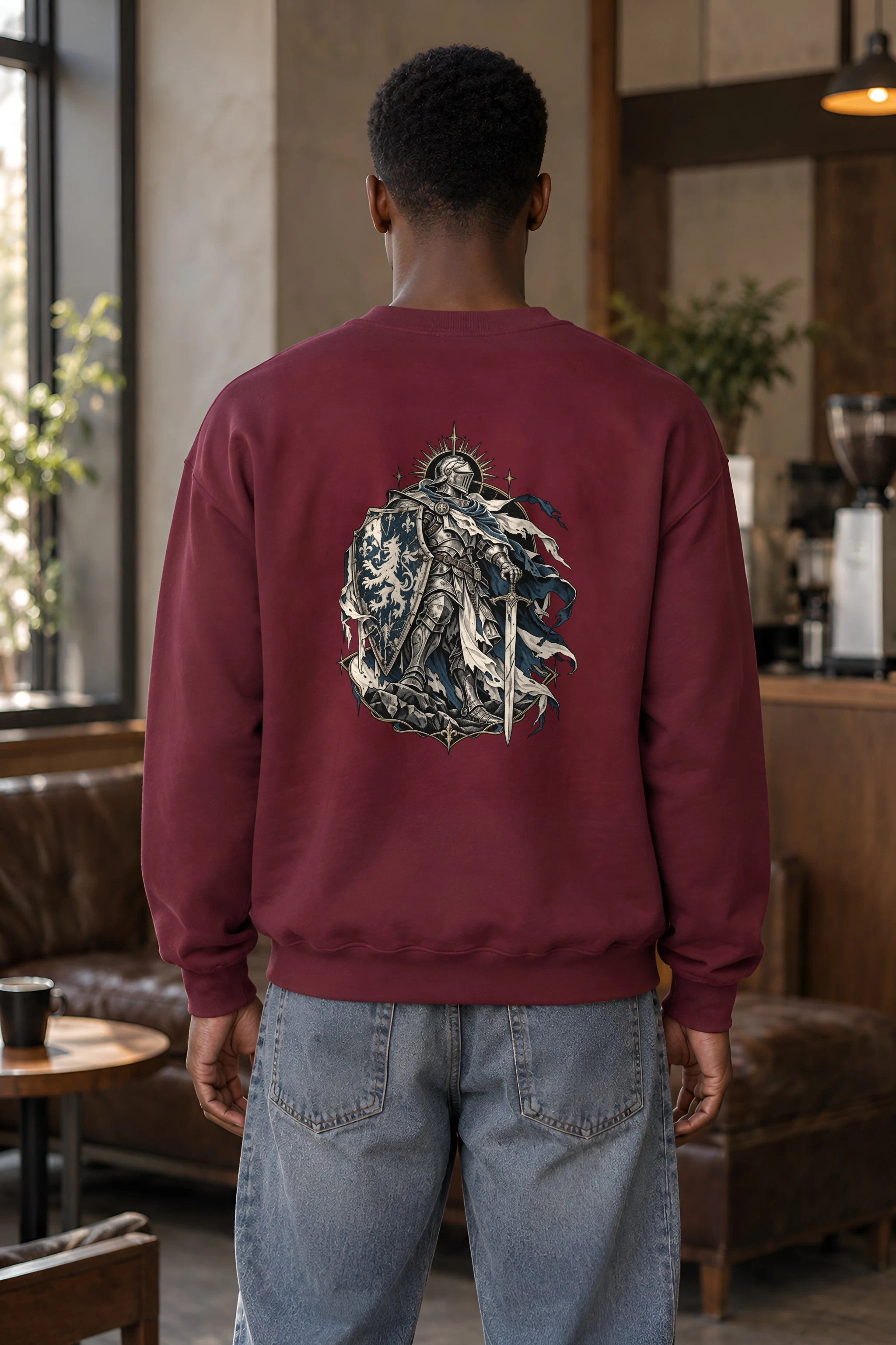 "Gothic Knight Crest" 1 Crewneck Sweatshirt