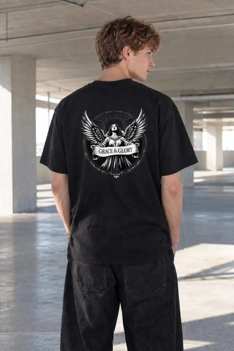 “Grace & Glory” Heavyweight Unisex Crewneck T-shirt | Gildan 5000
