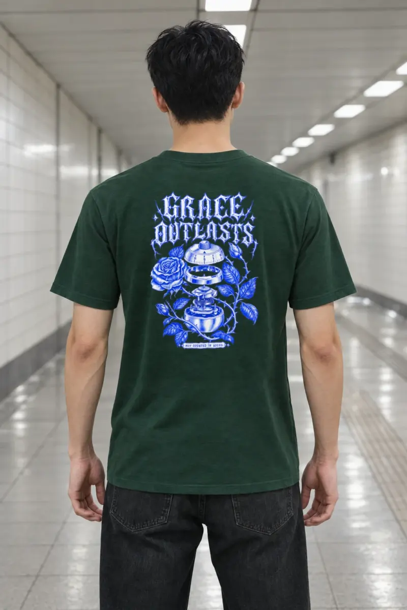 "Grace Outlasts" Heavyweight Unisex Crewneck T-shirt