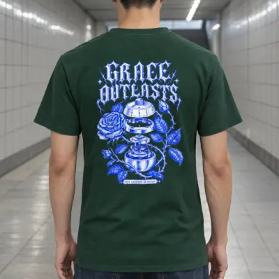 "Grace Outlasts" Heavyweight Unisex Crewneck T-shirt | Gildan 5000