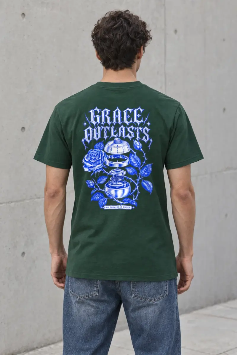 “Grace Outlasts” Heavyweight Unisex Crewneck T-shirt | Gildan 5000
