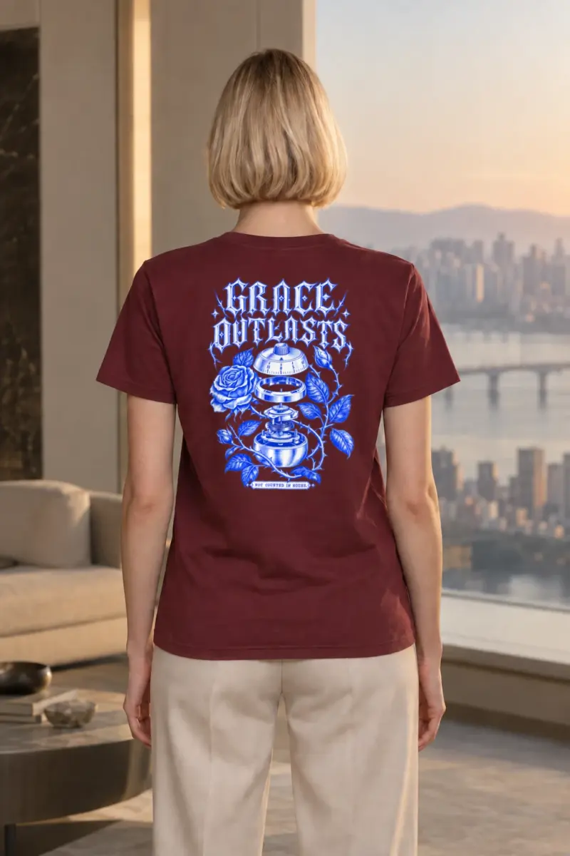 “Grace Outlasts” Heavyweight Unisex Crewneck T-shirt | Gildan 5000