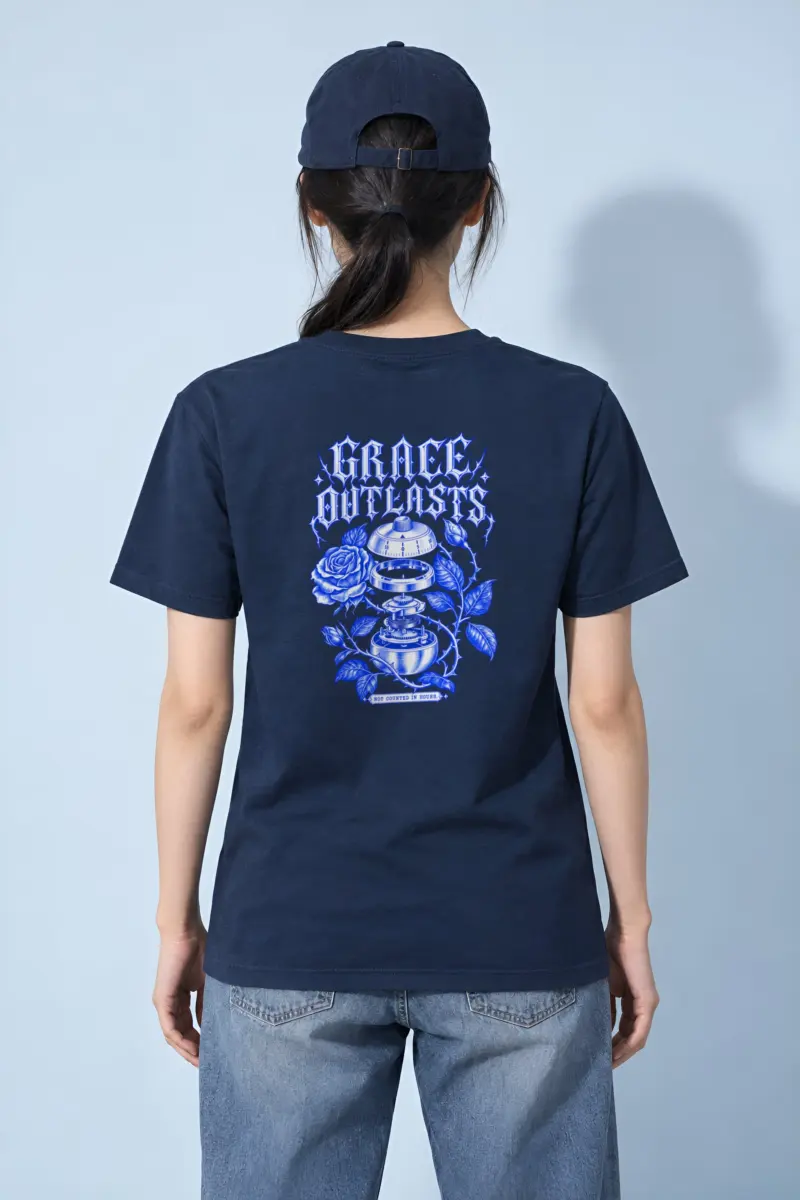 "Grace Outlasts" Heavyweight Unisex Crewneck T-shirt