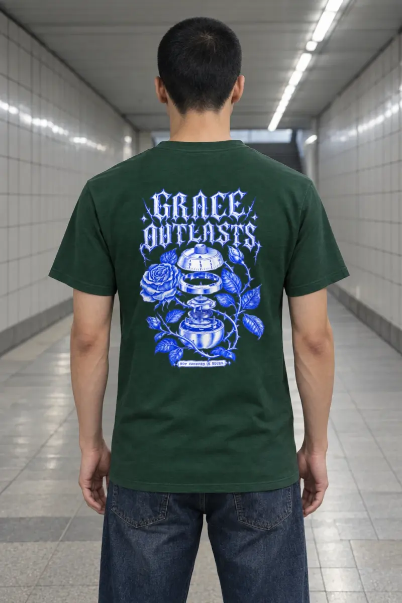 "Grace Outlasts" Heavyweight Unisex Crewneck T-shirt