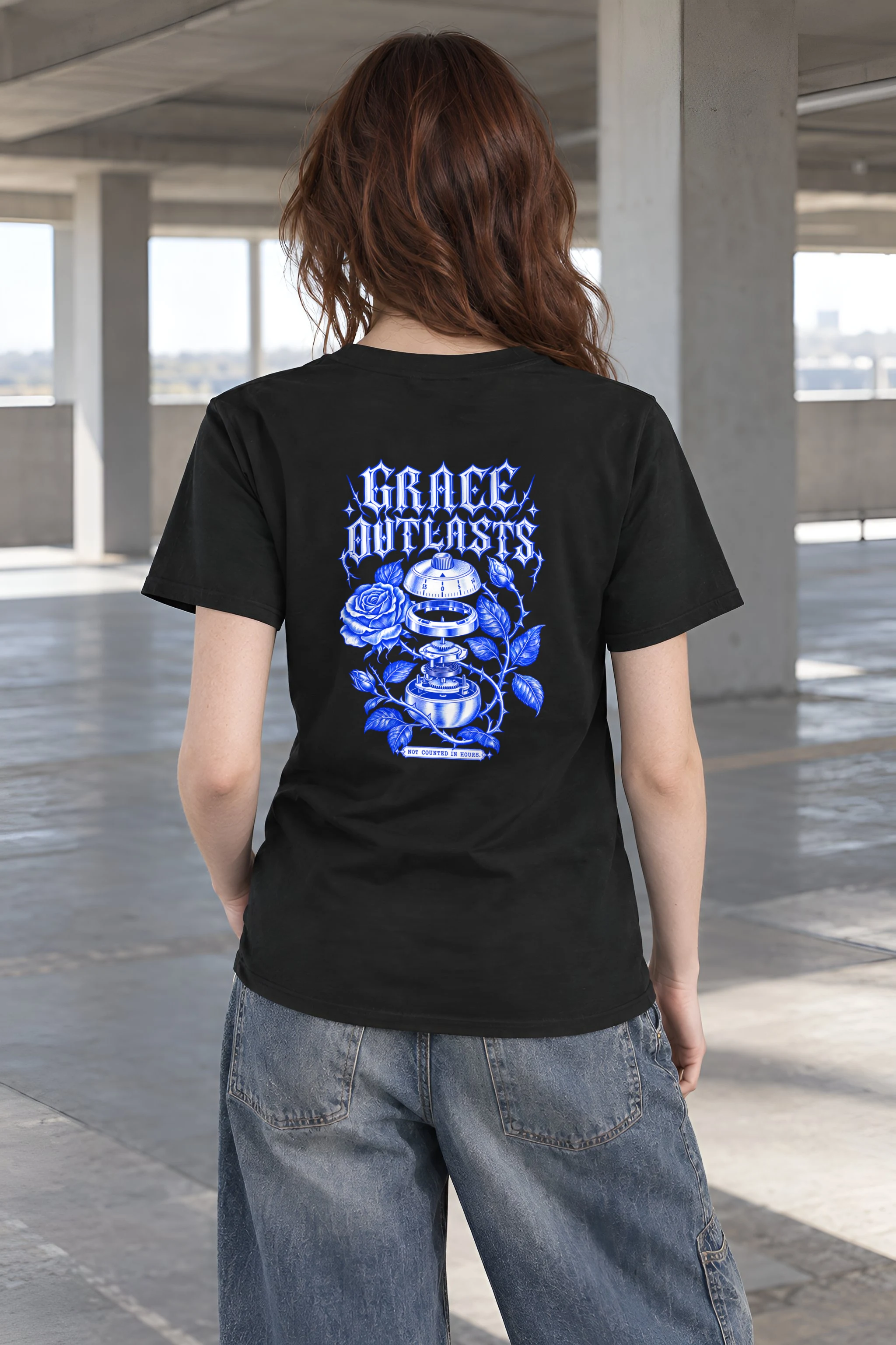 "Grace Outlasts" Heavyweight Unisex Crewneck T-shirt