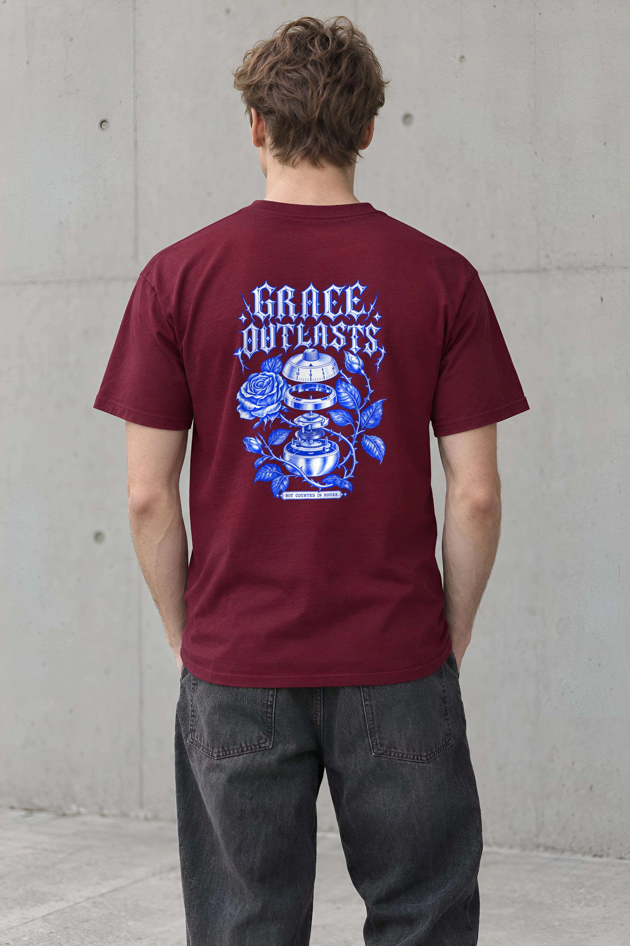"Grace Outlasts" Heavyweight Unisex Crewneck T-shirt