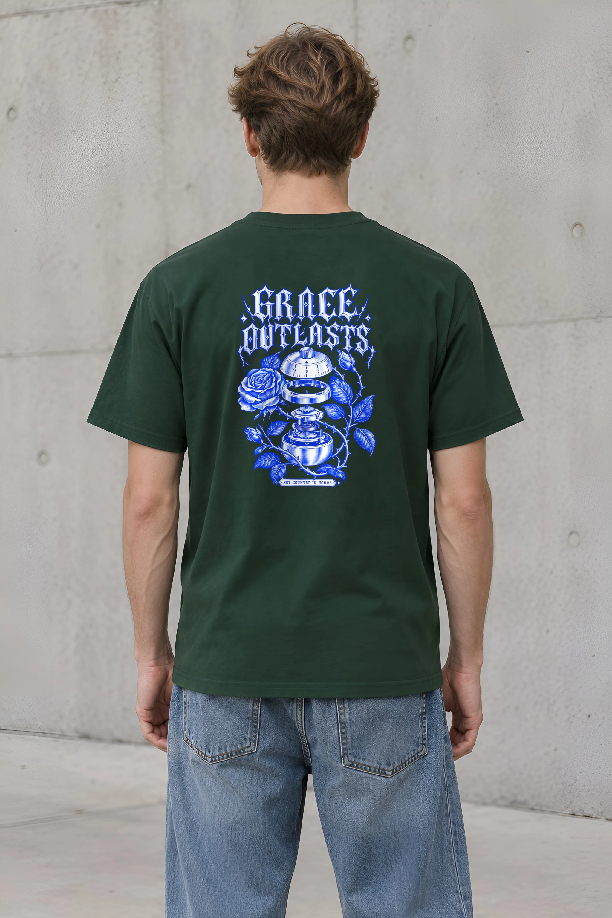 "Grace Outlasts" Heavyweight Unisex Crewneck T-shirt