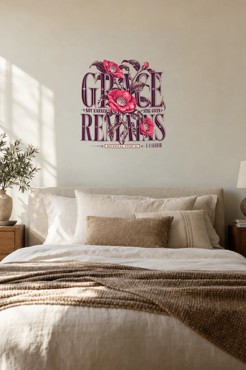 "Grace Remains" Premium Wooden Framed Poster