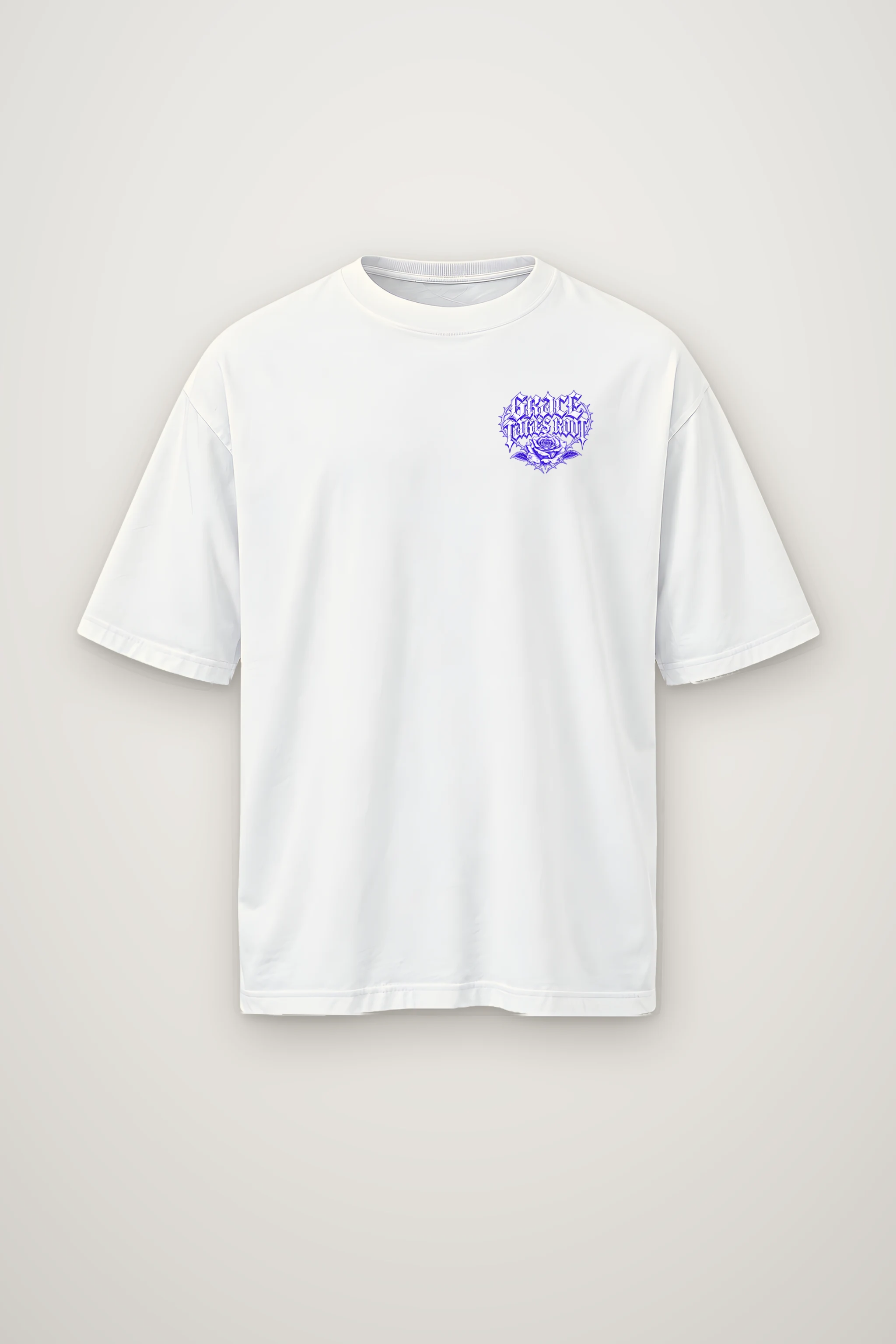 "Grace Takes Root" Men's Oversized Heavyweight Crewneck T-Shirt
