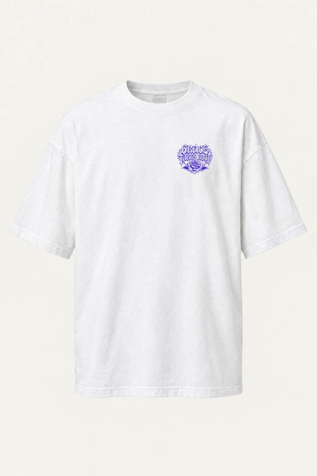"Grace Takes Root" Men's Oversized Heavyweight Crewneck T-Shirt | Shaka Wear SHMHSS