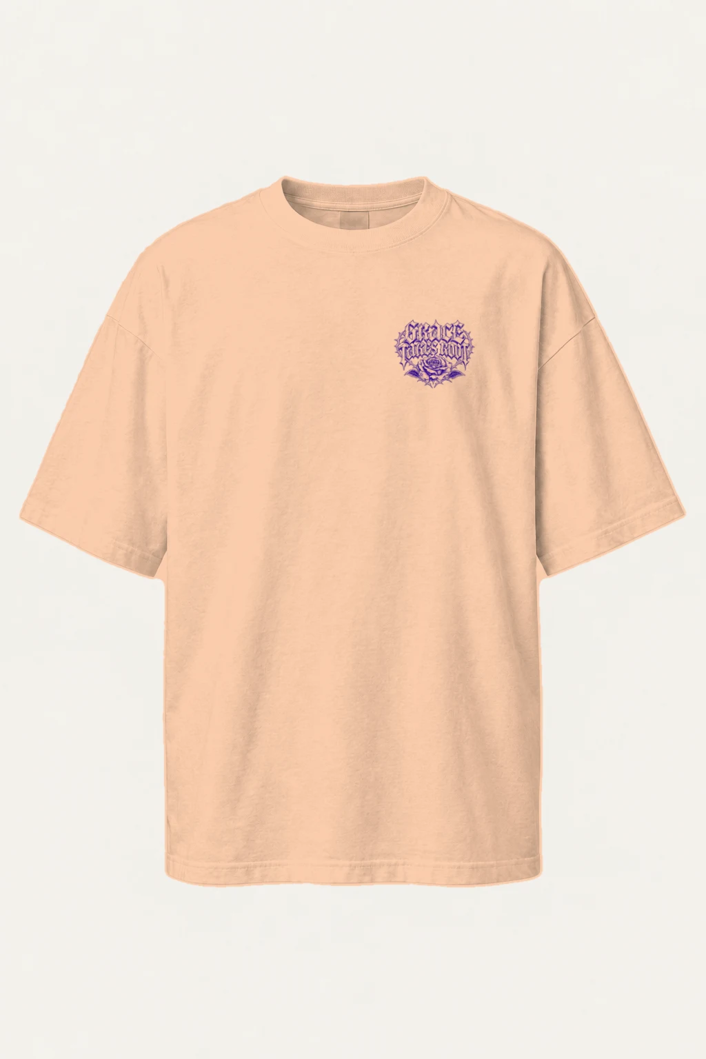 "Grace Takes Root" Men's Oversized Heavyweight Crewneck T-Shirt | Shaka Wear SHMHSS