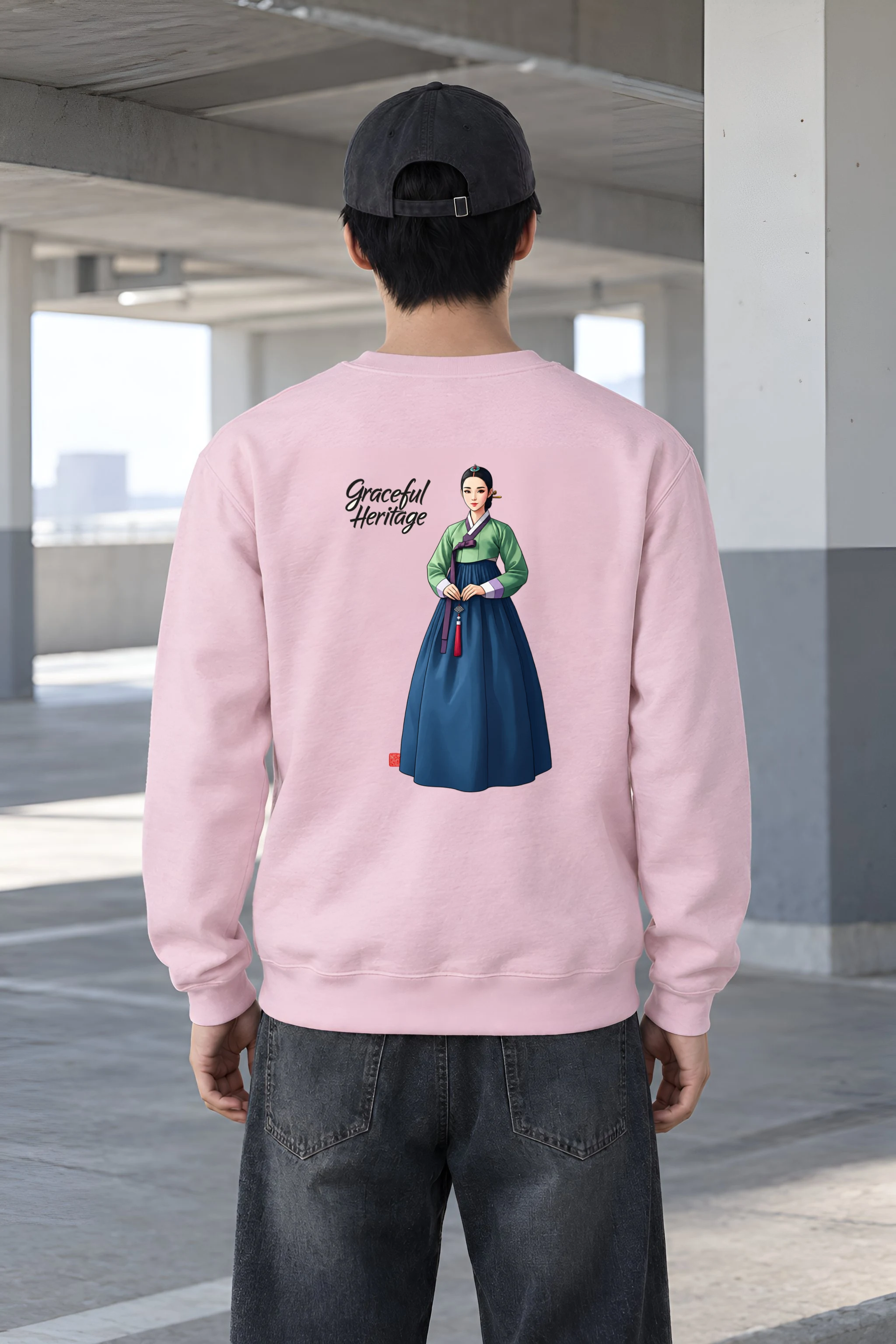 "Graceful Heritage" Heavy Blend Unisex Crewneck Sweatshirt