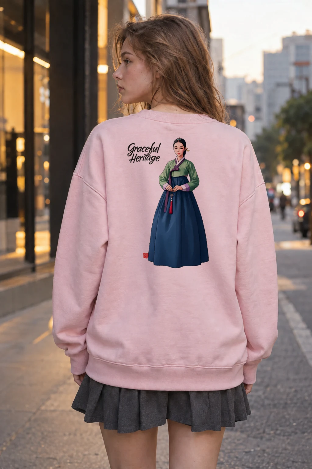 "Graceful Heritage" Heavy Blend Unisex Crewneck Sweatshirt | Gildan 18000